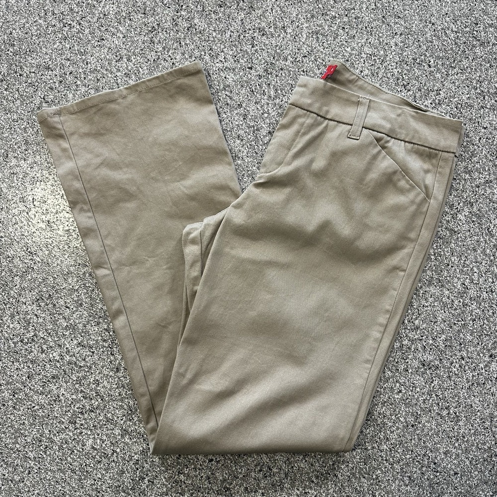 Dickies Chino Pants Womens 15 34x28 Girl College Pant High Rise Bootcut Khaki